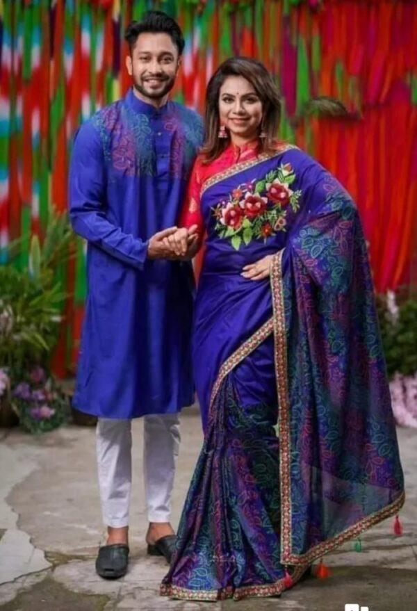 স্টাইল আর রুচির সেরা মিশ্রণ নিয়ে এসেছে আমাদের ব্লু কাপল ড্রেস,