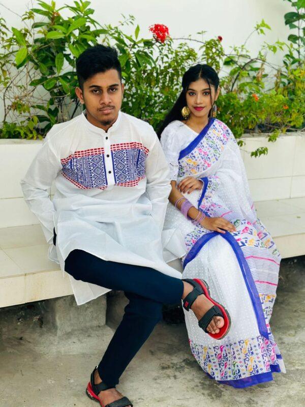 শুদ্ধতার প্রতিচ্ছবি সাদা কাপল ড্রেস!