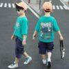 Premium Quality Dropp Shoulder Rubber Printed T-Shirt & Pants For Boys