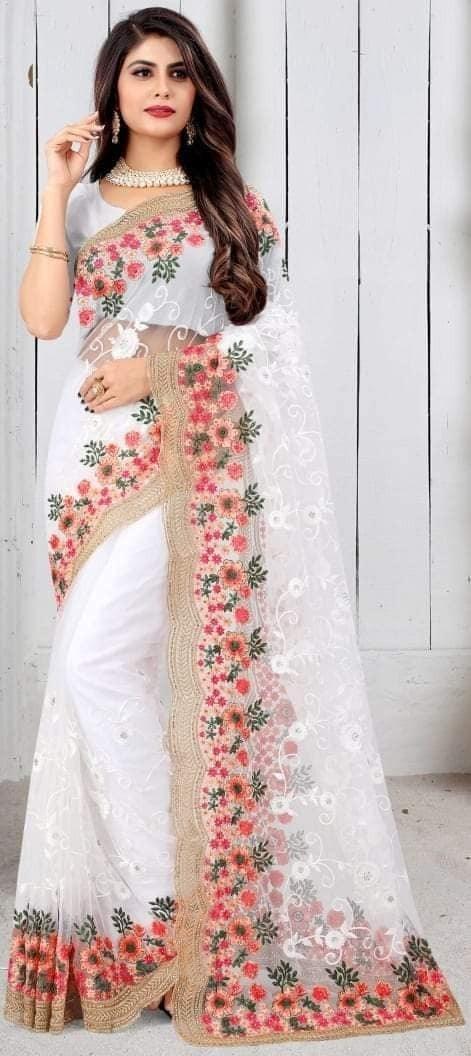 IMG-20250309-WA0065 ইন্ডিয়ান হাই কোয়ালিটি জর্জেট শাড়ি সাথে ব্লাউজ পিস,