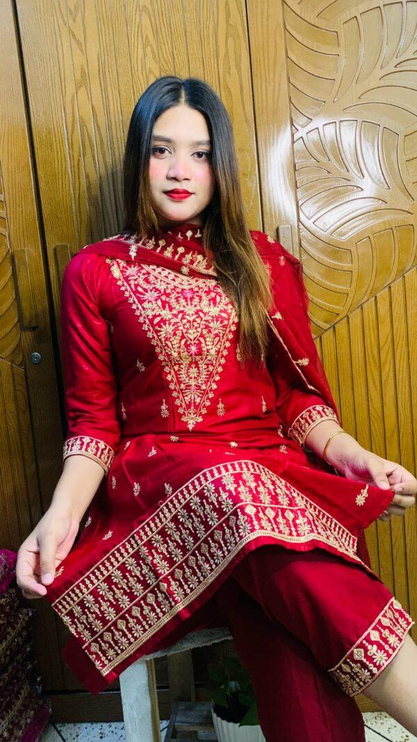 সিকোয়েন্স এমব্রয়ডারি থ্রি পিচ