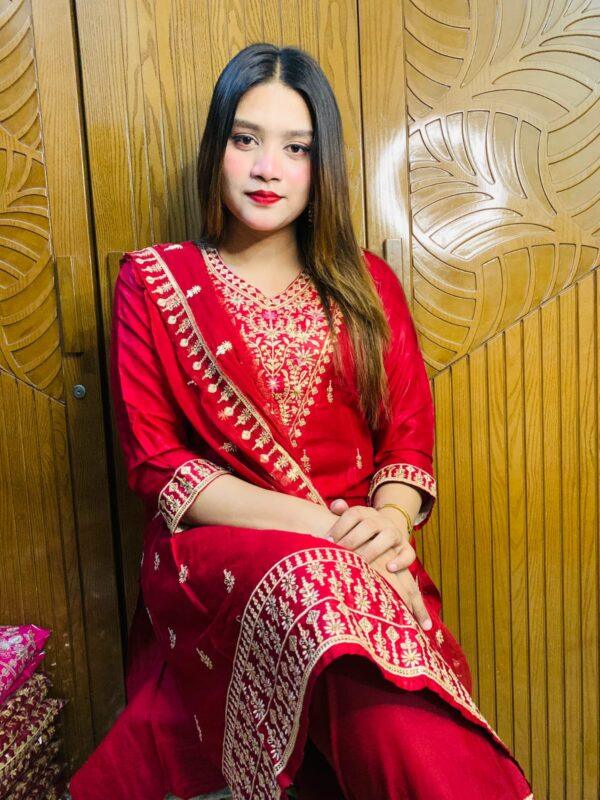 সিকোয়েন্স এমব্রয়ডারি থ্রি পিচ