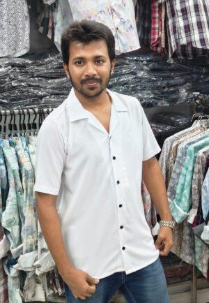 Dropped Shulderd Half Sleeve Shirt for Men's