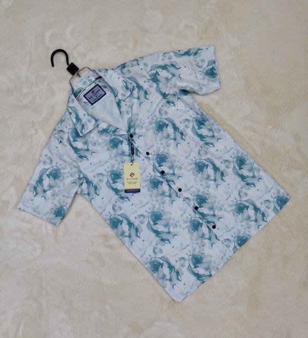Trendy Popcorn Dropped Shulder Half Sleeve Shirt