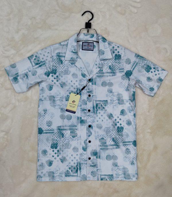 Trendy Popcorn Dropped Shulder Half Sleeve Shirt