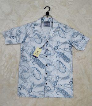 Trendy Popcorn Dropped Shulder Half Sleeve Shirt