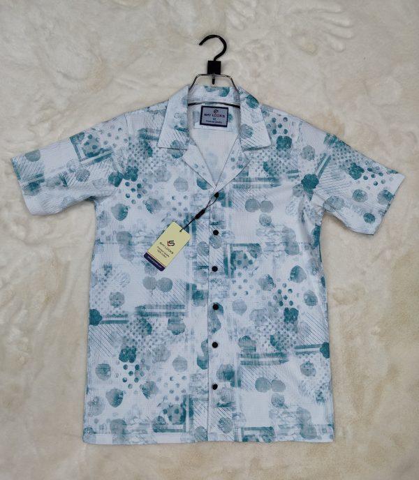 Trendy Popcorn Dropped Shulder Half Sleeve Shirt