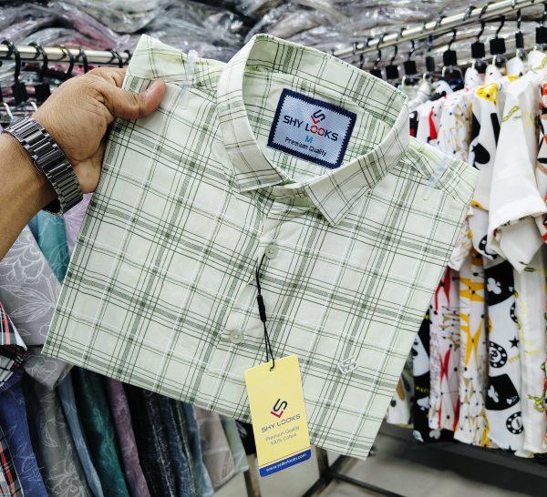 Pure Cotton full Sleeve Check Shirt for Men's