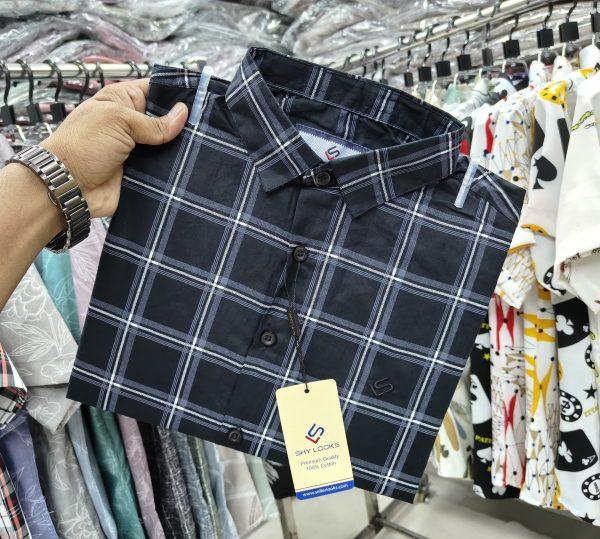 Pure Cotton full Sleeve Check Shirt for Men's