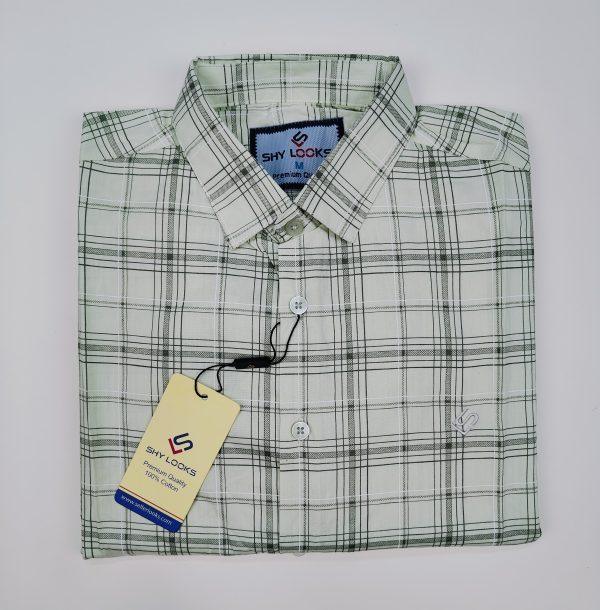 Pure Cotton full Sleeve Check Shirt for Men's