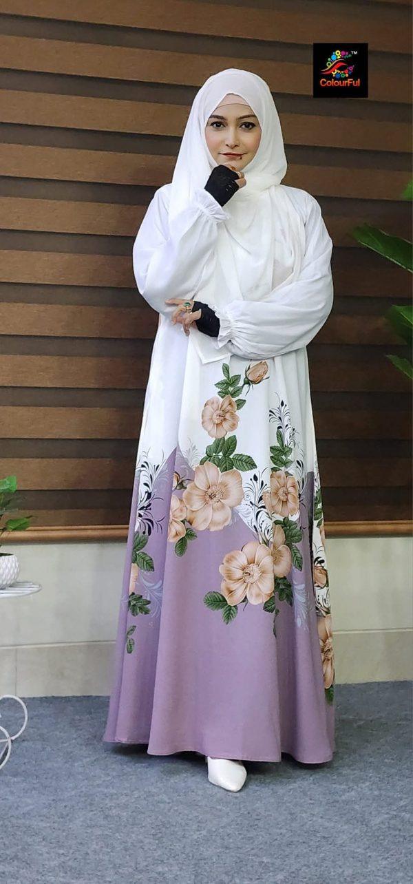 ডিজিটাল প্রিন্ট গাউন বোরকা