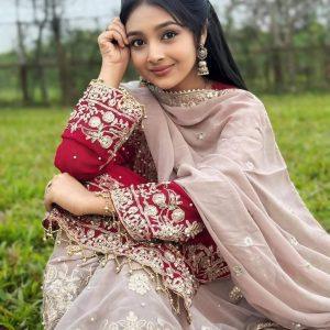 Viral Red Garara Three Piece