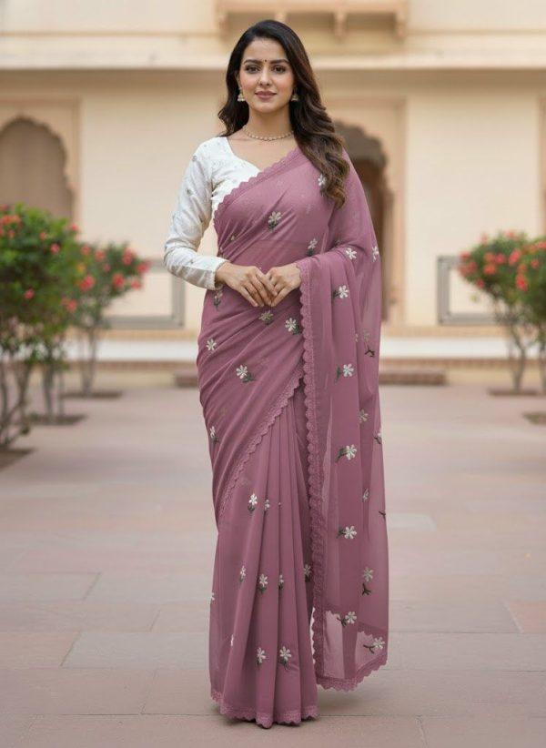 প্রিমিয়াম কোয়ালিটি জর্জেট শাড়ি