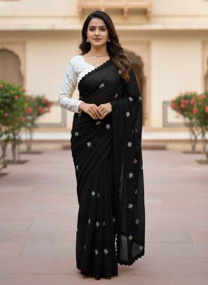 প্রিমিয়াম কোয়ালিটি জর্জেট শাড়ি