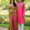 প্রিমিয়াম কোয়ালিটির  ধুপিয়ান সিল্কের কাপল সেট