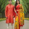 প্রিমিয়াম কোয়ালিটির  ধুপিয়ান সিল্কের কাপল সেট