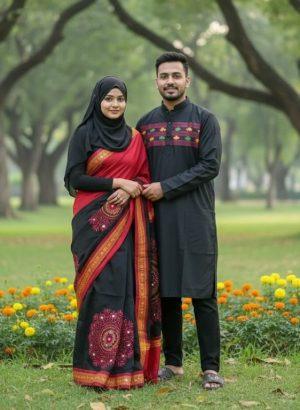 প্রিমিয়াম কোয়ালিটির  ধুপিয়ান সিল্কের কাপল সেট