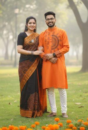 প্রিমিয়াম কোয়ালিটির  ধুপিয়ান সিল্কের কাপল সেট